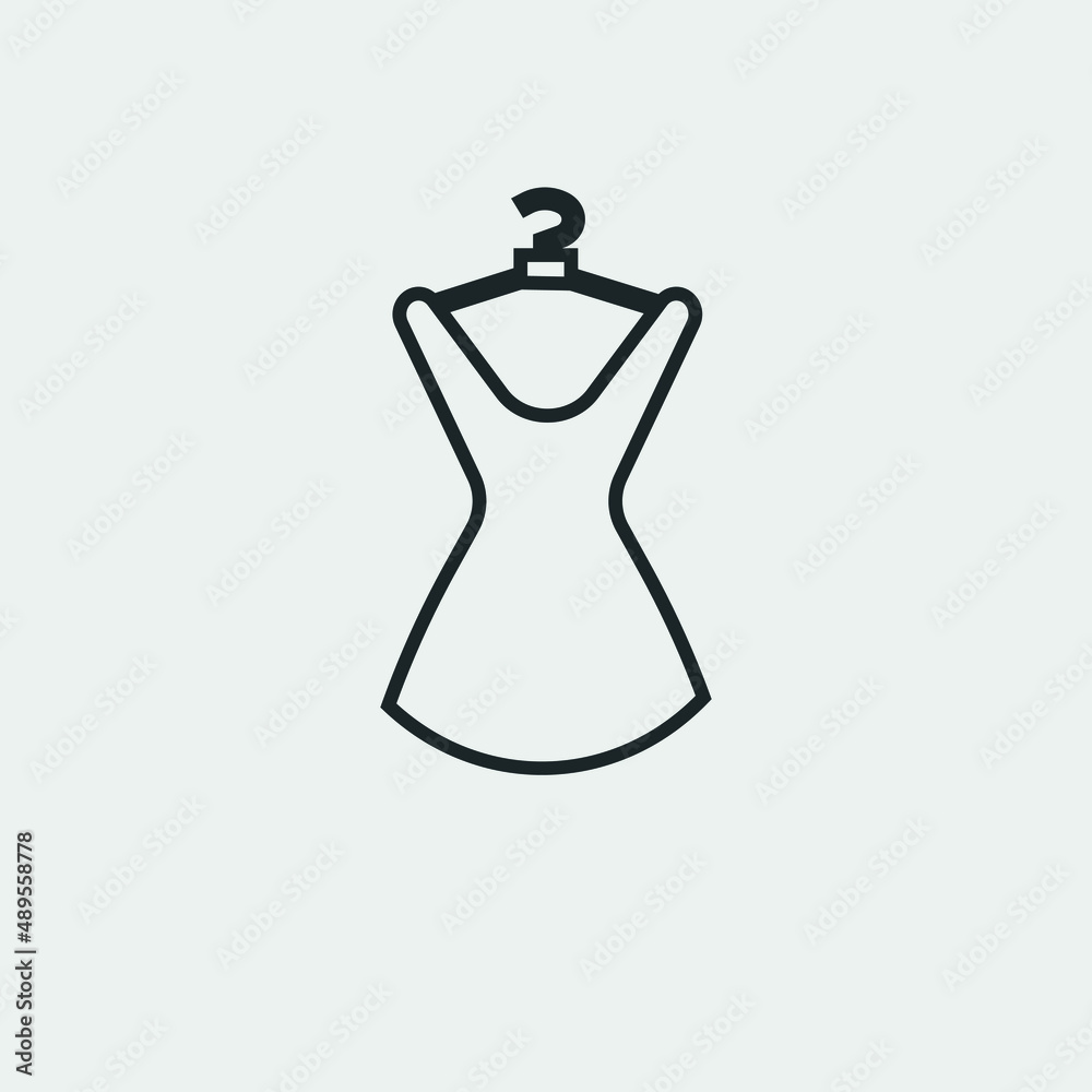 Dress vector icon illustration sign Dress vector icon illustration sign