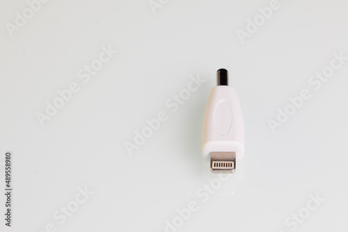 phone power adapter on a white background photo