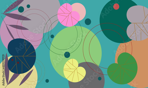 Flower pattern, hand drawn leaves, vector illustration. Modern geometric patterns. fabric pattern, wrap, wallpaper, publication