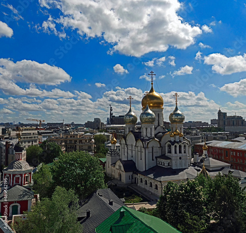 Nativity of the Virgin cathedral. Holy Conception monastery in Moscow, Russia 