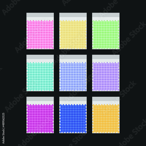Vector illustration with palette of squares in various colors