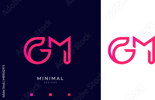 Monogram icon logo  GM
