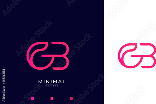 Monogram icon logo GB photo