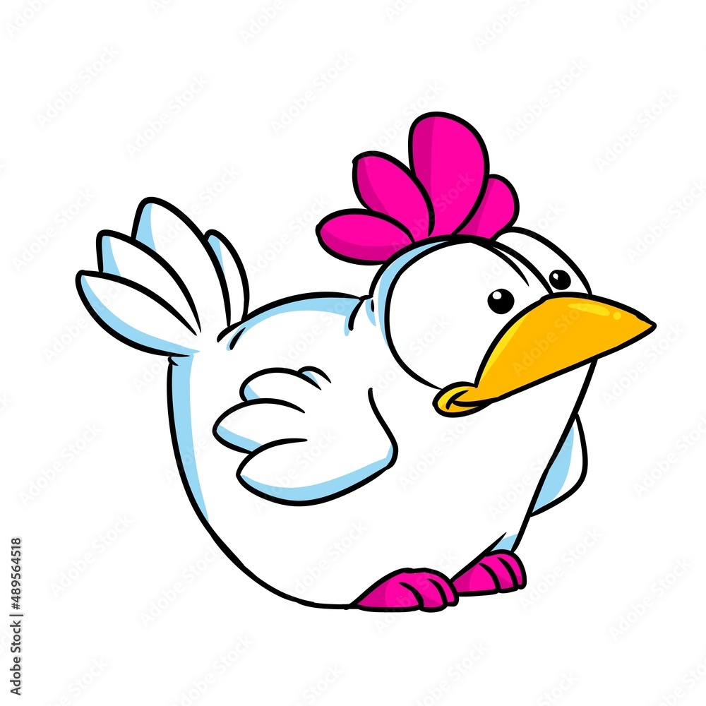 Chicken parody animal bird illustration cartoon character isolated Chicken parody animal bird illustration cartoon character isolated