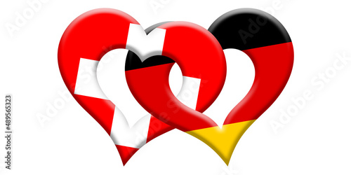 Deutschland Schweiz Herzen