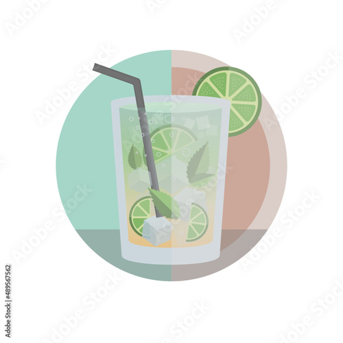 Illustration of a glass of lemonade
