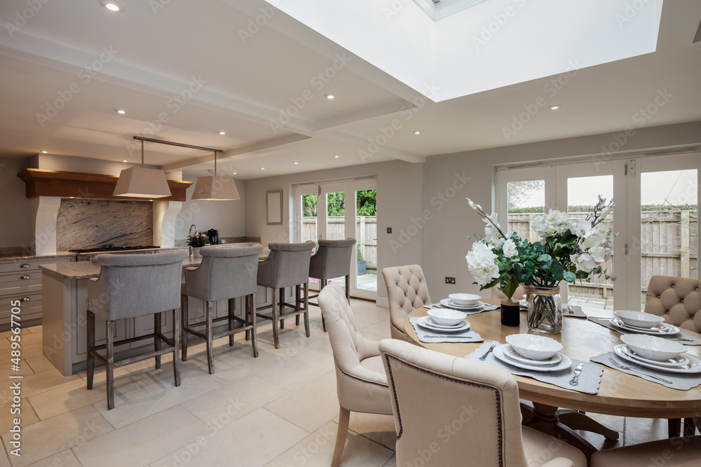 Beautiful luxurious traditional style modern kitchen dining room Beautiful luxurious traditional style modern kitchen dining room