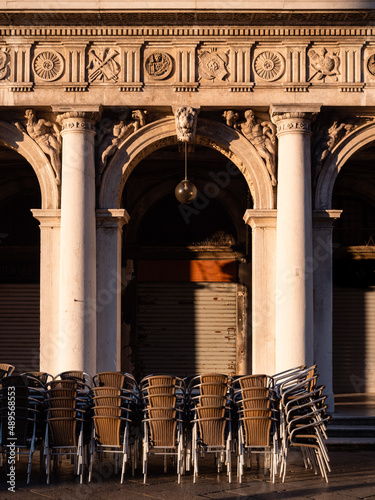 Ground Floor Arcade Marciana Library also called Library of Saint Mark or Libreria sansoviniana on Saint Mark's Square or Piazza San Marco in Venice, Italy photo