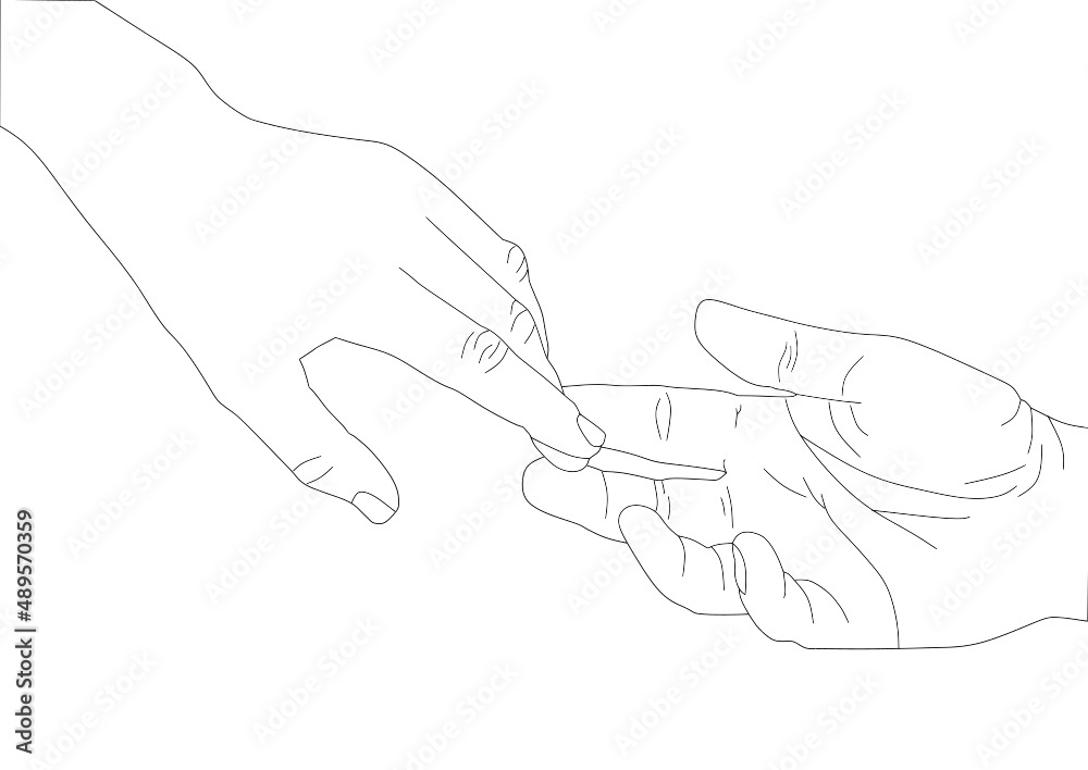 handshake illustration dłonie drawing rysunek  - obrazy, fototapety, plakaty 