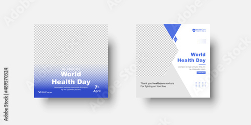 World health day social media banner design  template