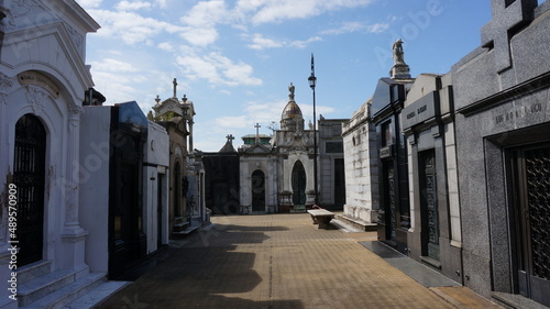 crypts graves on the famous huge recoleta cemetery