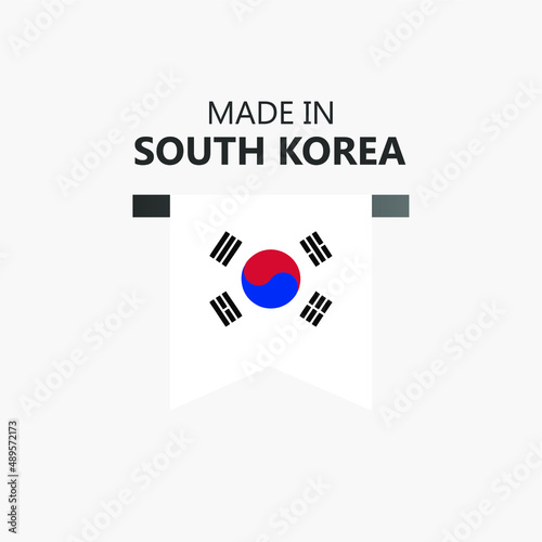 Made in korea flag design icon. vector illustration. eps10