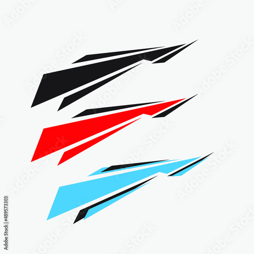 racing car body sticker design vector
