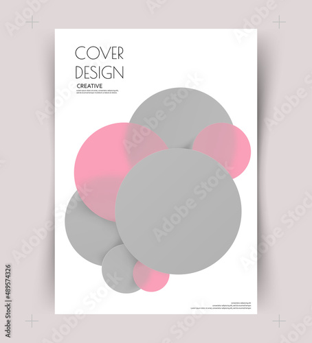 Template for promotions or presentations events. Illustration with 3d elements, pink glass effect. 
	