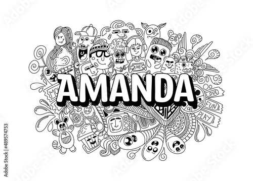 Amanda #name doodle art photo