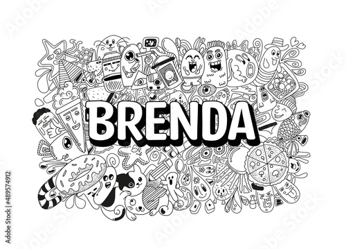 Brenda #name doodle art photo
