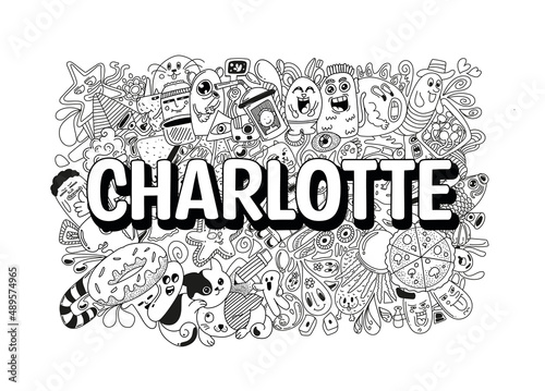 Charlotte #name doodle art photo