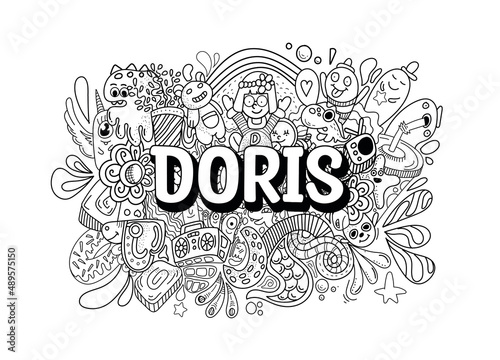 Doris #name doodle art photo