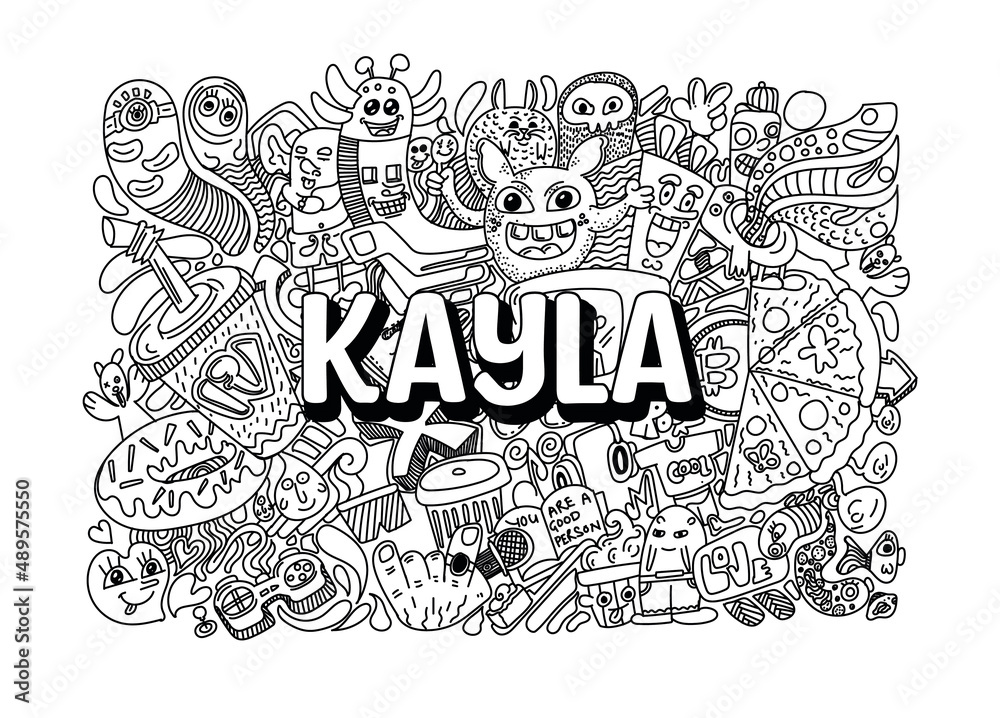 Kayla #name doodle art.