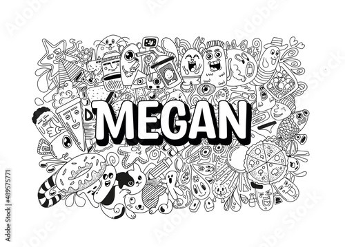 Megan #name doodle art