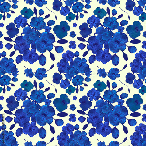 seamless pattern abstracts floral composition