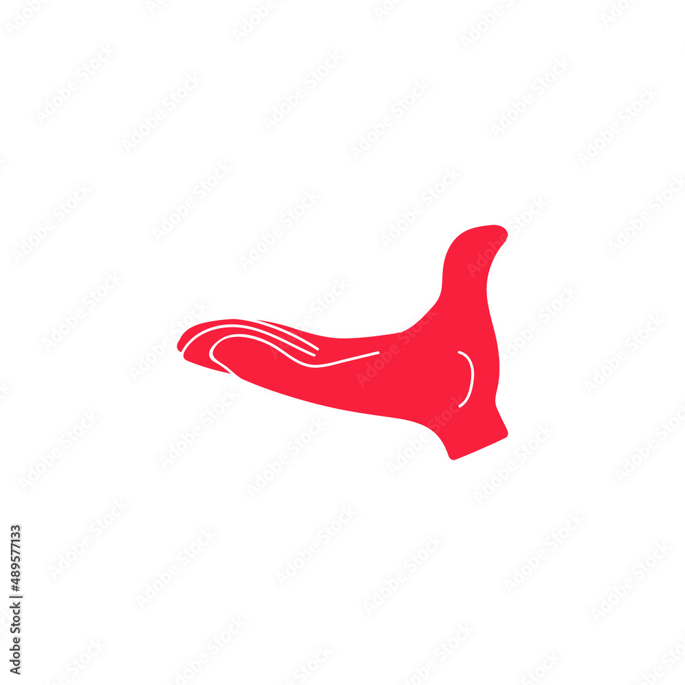 Open human hand. EPS-10. Vector illustration.