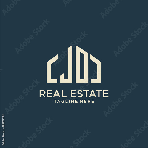 JO initial monogram logo for real estate design