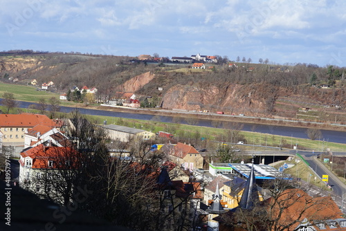 view of the town uand Elbe photo