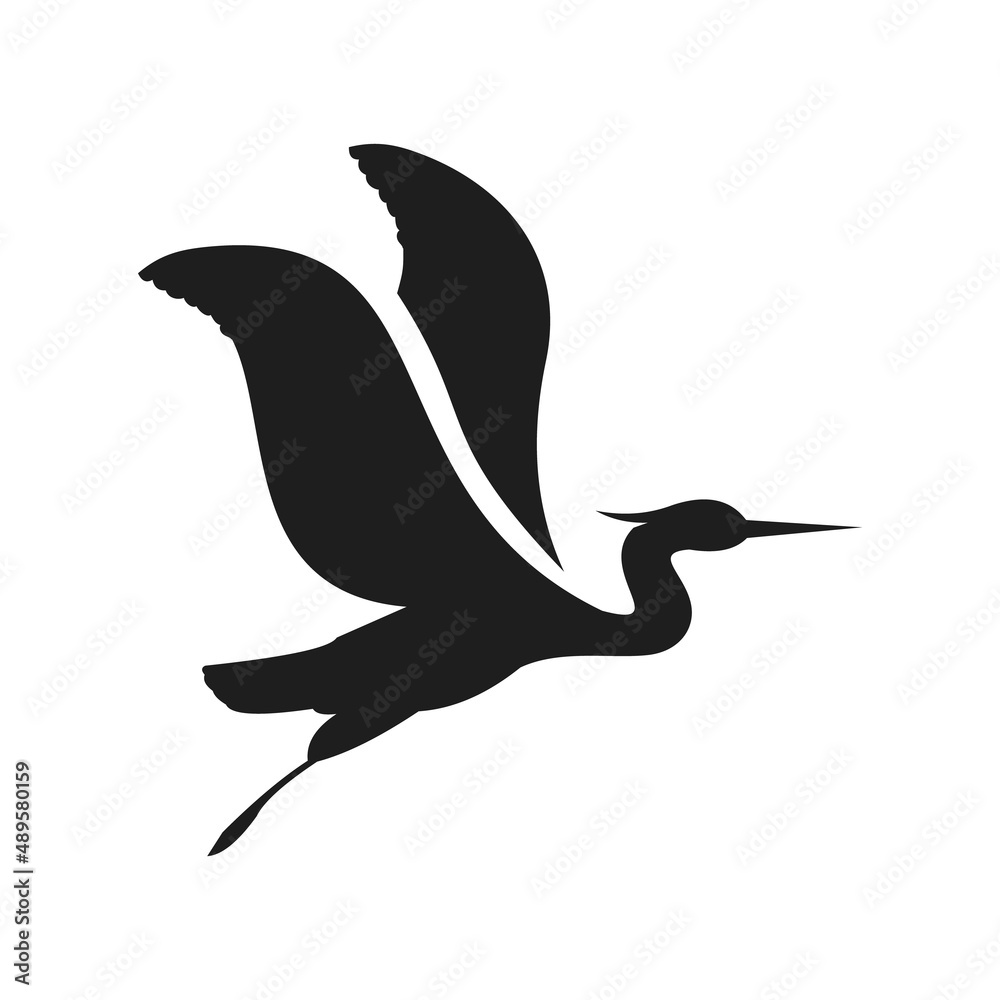 heron logo design vector template heron logo design vector template