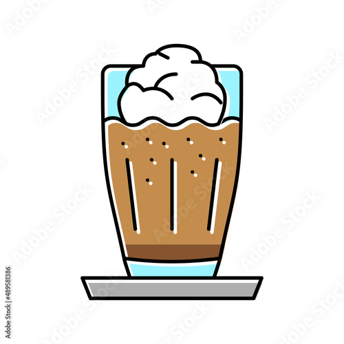 frappe coffee color icon vector illustration