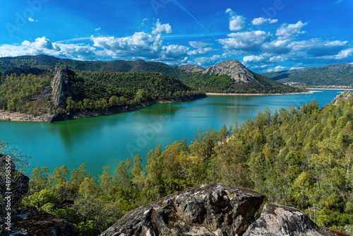 Obraz na płótnie Garcia de Sola Reservoir, Spain w salonie