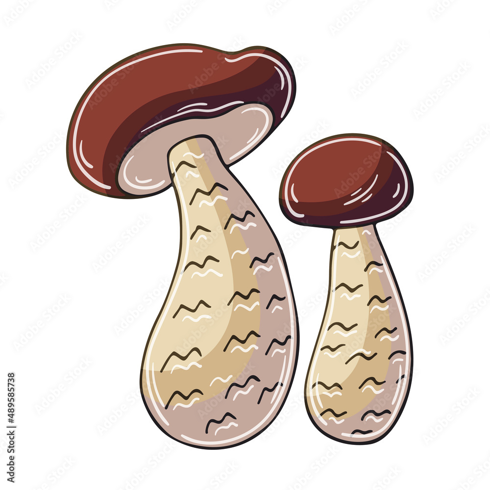 Fototapeta premium Autumn illustration in hand drawn style. Children's drawing