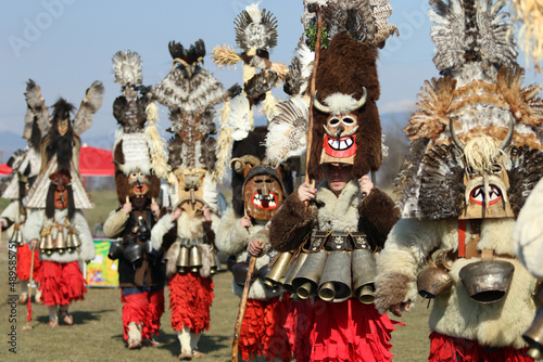 Obraz na plátně Masquerade festival in Elin Pelin, Bulgaria