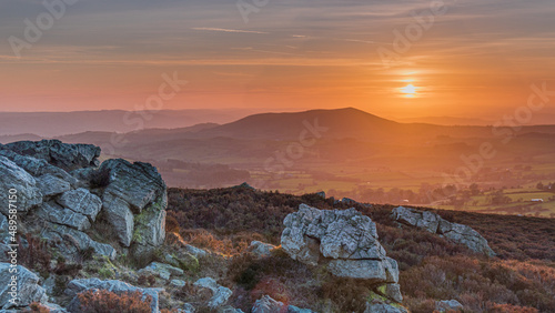 A winter Sunset from Stiperstones, Shropshire photo