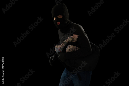 Portrait of a masked burglar