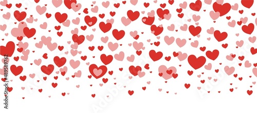 Red pink falling hearts vector silhouette stencil love symbol border corner decoration banner design.Heart.Wedding.Card.Valentine's day decor.Family.Romantic icon sign.Passion.Kisses. DIY.Birthday .