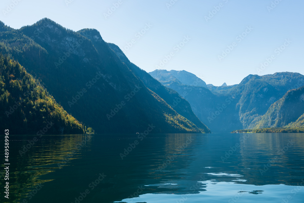 The Königssee (king´s lake) in bavaria was formed by glaciers during the last ice age