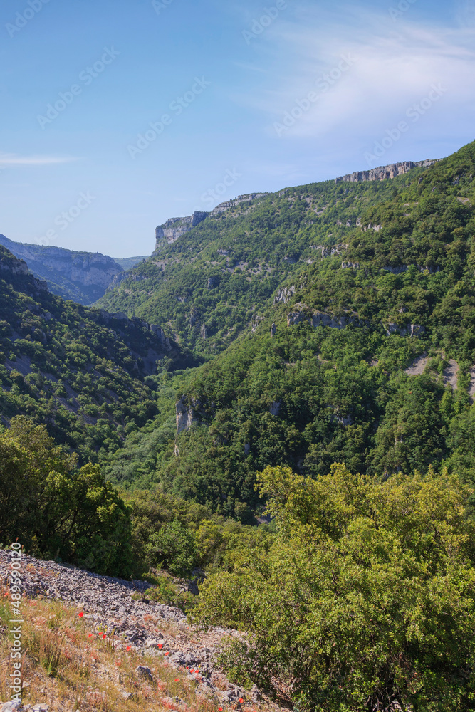 Blick in die Gorges de la Nesque, Frankreich