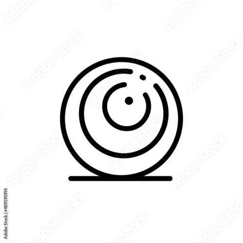 Fitness ball linear icon. Line illustration. Fitball.