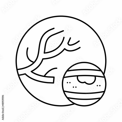 atheroma disease line icon vector illustration