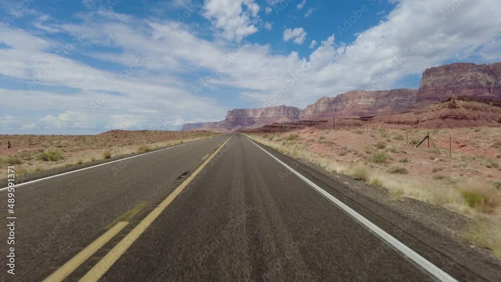 Driving Plate Grand Canyon East Rim Vermilion Cliffs Highway 89A Northbound Multicam Set 04 Front View Arizona Southwest USA Driving Plate Grand Canyon East Rim Vermilion Cliffs Highway 89A Northbound Multicam Set 04 Front View Arizona Southwest USA