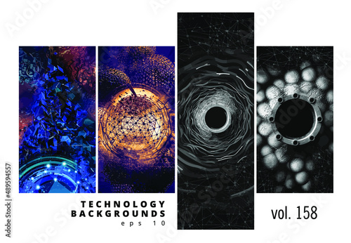 Abstract technology concept, innovation technology background, vector