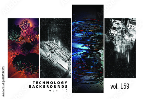 Abstract technology concept, innovation technology background, vector