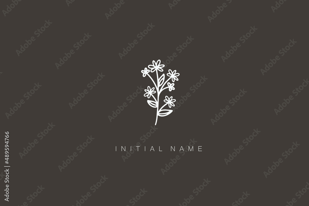 Botanicals / Floral Design logos – Modern Minimal Logos for company / initial name