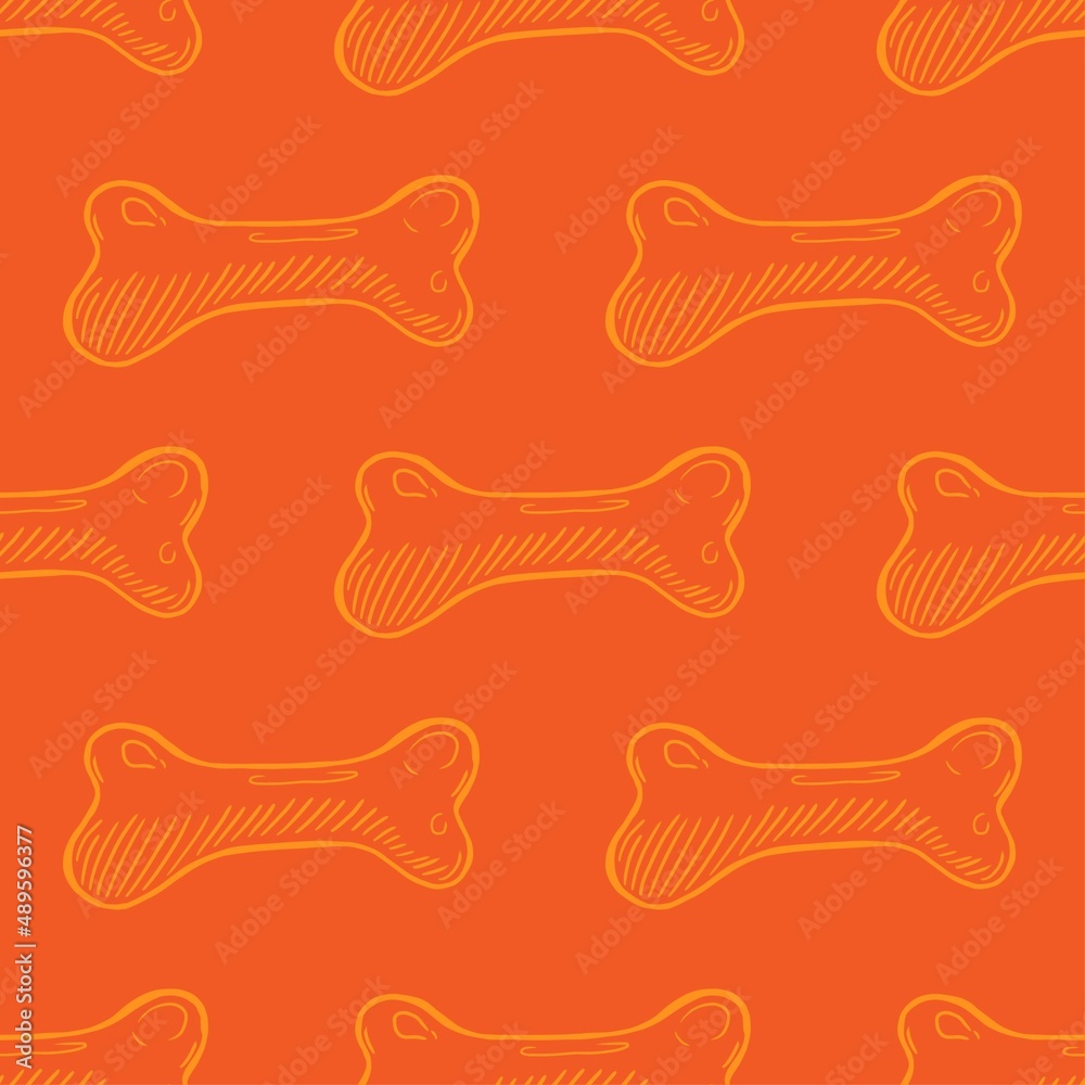 Bone pet toy vector seamless pattern Bone pet toy vector seamless pattern