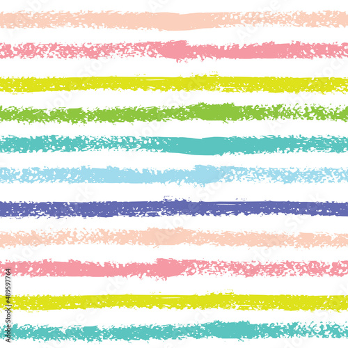 Seamless pattern with horizontal stripes. Dry brush.