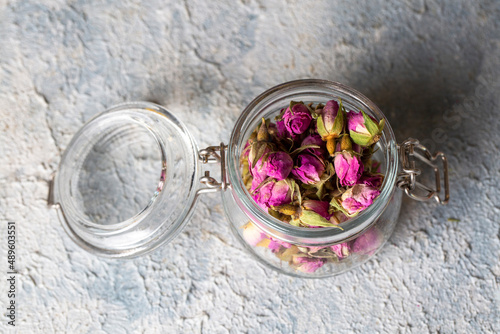 Dry pink roses, small rose