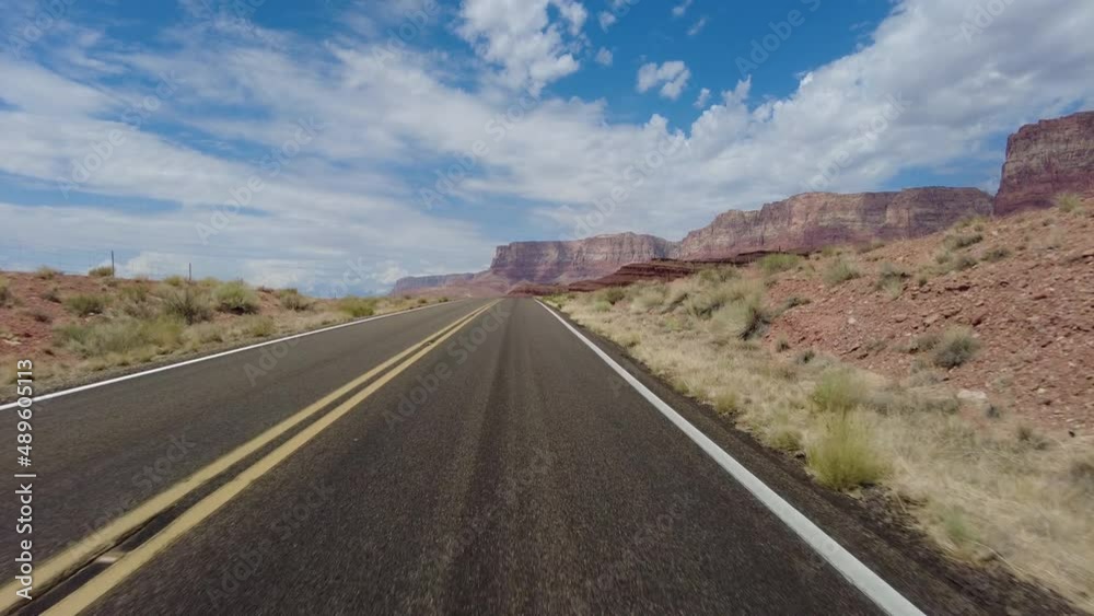 Driving Plate Grand Canyon East Rim Vermilion Cliffs Highway 89A Northbound Multicam Set 05 Front View Arizona Southwest USA Driving Plate Grand Canyon East Rim Vermilion Cliffs Highway 89A Northbound Multicam Set 05 Front View Arizona Southwest USA