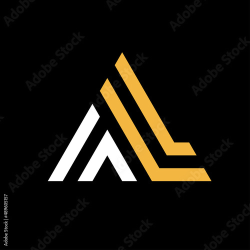 Letter AL monogram logo design