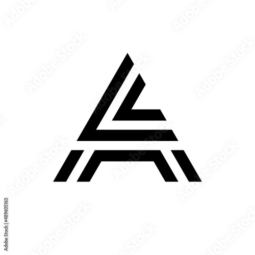 Letter LA AL monogram logo design